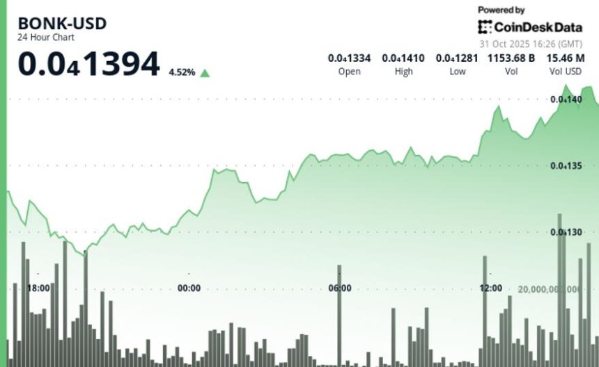 BONK Regains Some Ground With 4.6% Gain