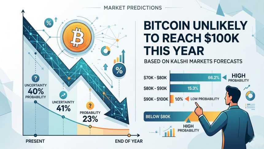 Kalshi's Bitcoin forecast rules out $100,000 this year