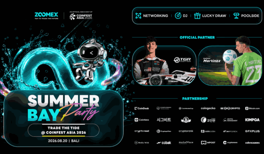 Zoomex to Attend Coinfest Asia 2026 as Gold Sponsor and Host Summer Bay Party in Bali