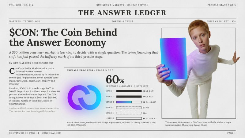 Revenue-Backed Crypto Is Gaining Attention: Why Smart Investors Are Watching ConConAI ($CON) Presale